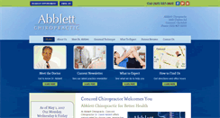 Desktop Screenshot of abblettchiropractic.com