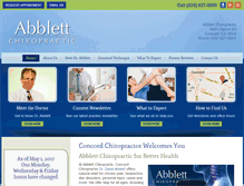Tablet Screenshot of abblettchiropractic.com